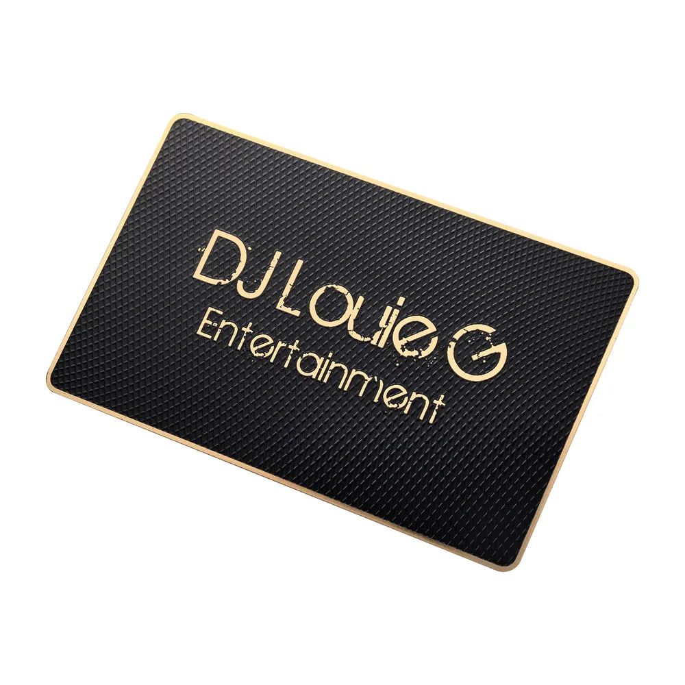 Embossed Black Metal Card