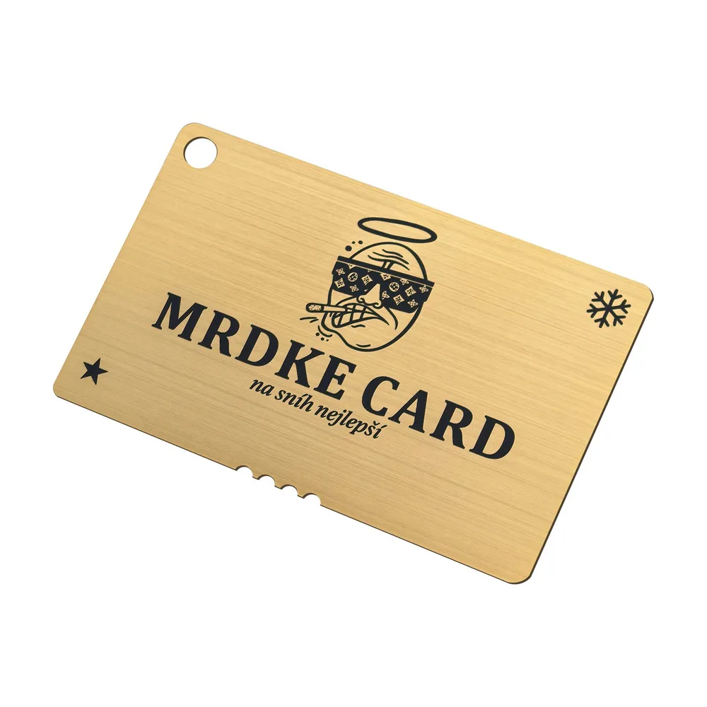 Brushed Gold Metal Card