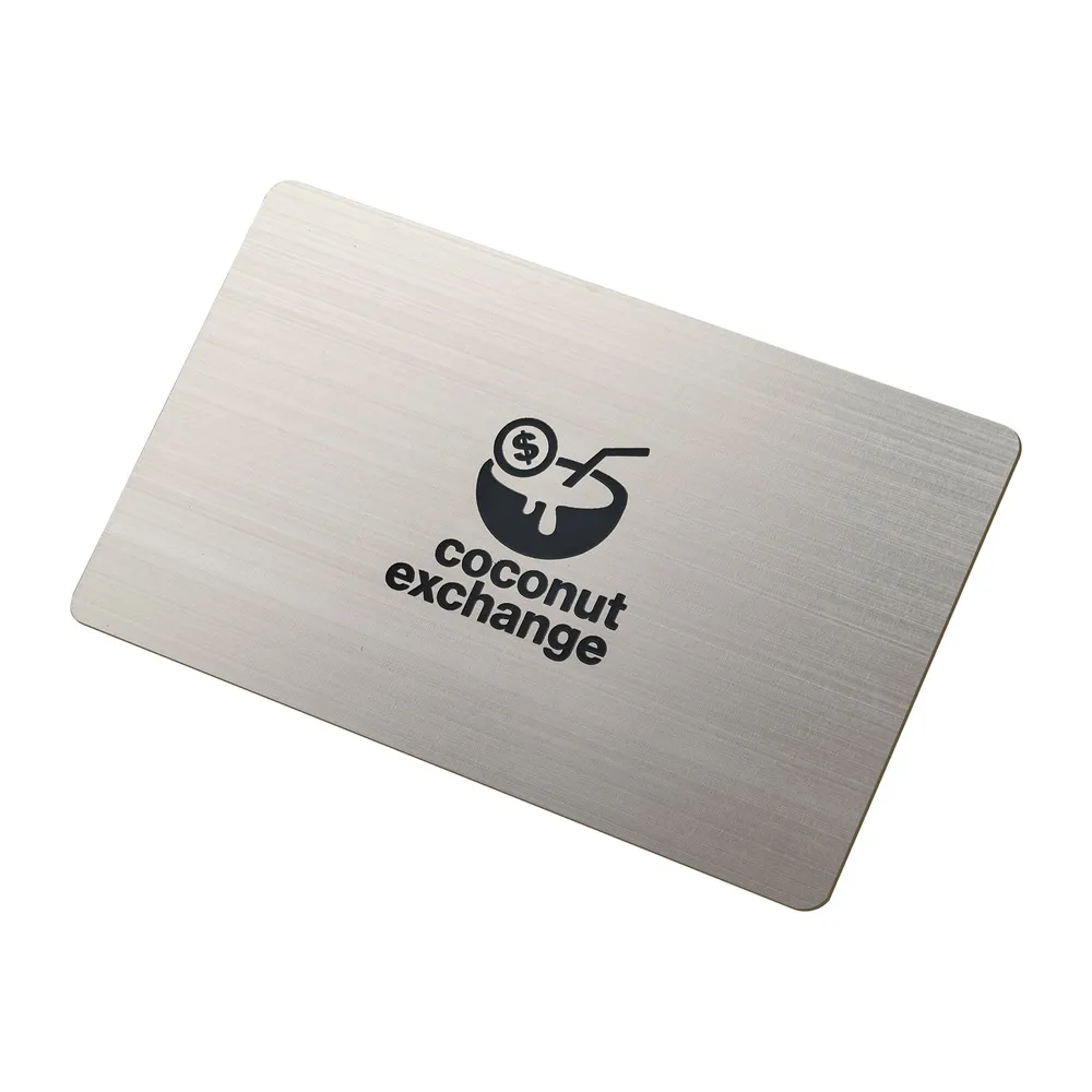 Brushed Silver Metal Card