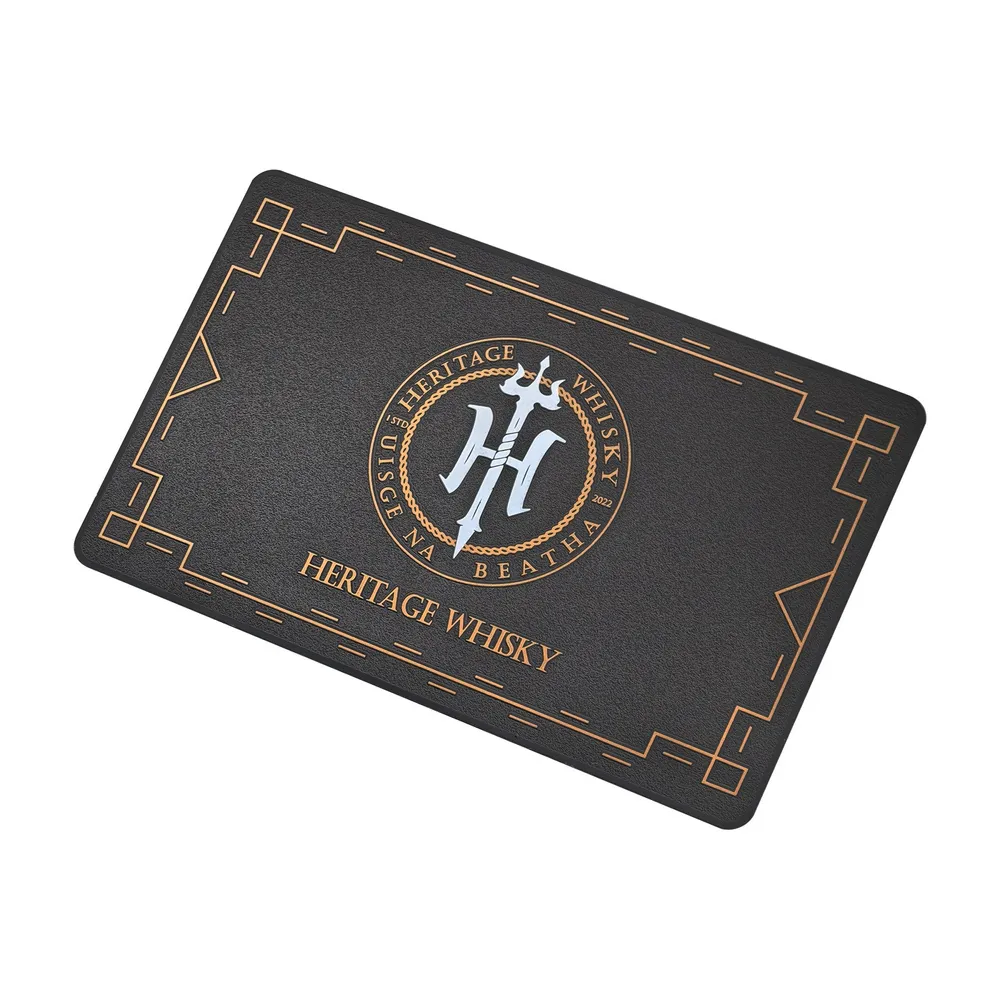 Embossed Black Metal Card