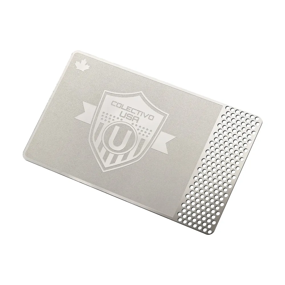 Embossed Silver Metal Card