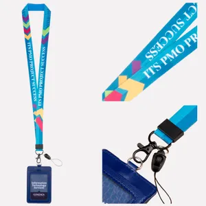 Full Color Printed Lanyard with PU Holder