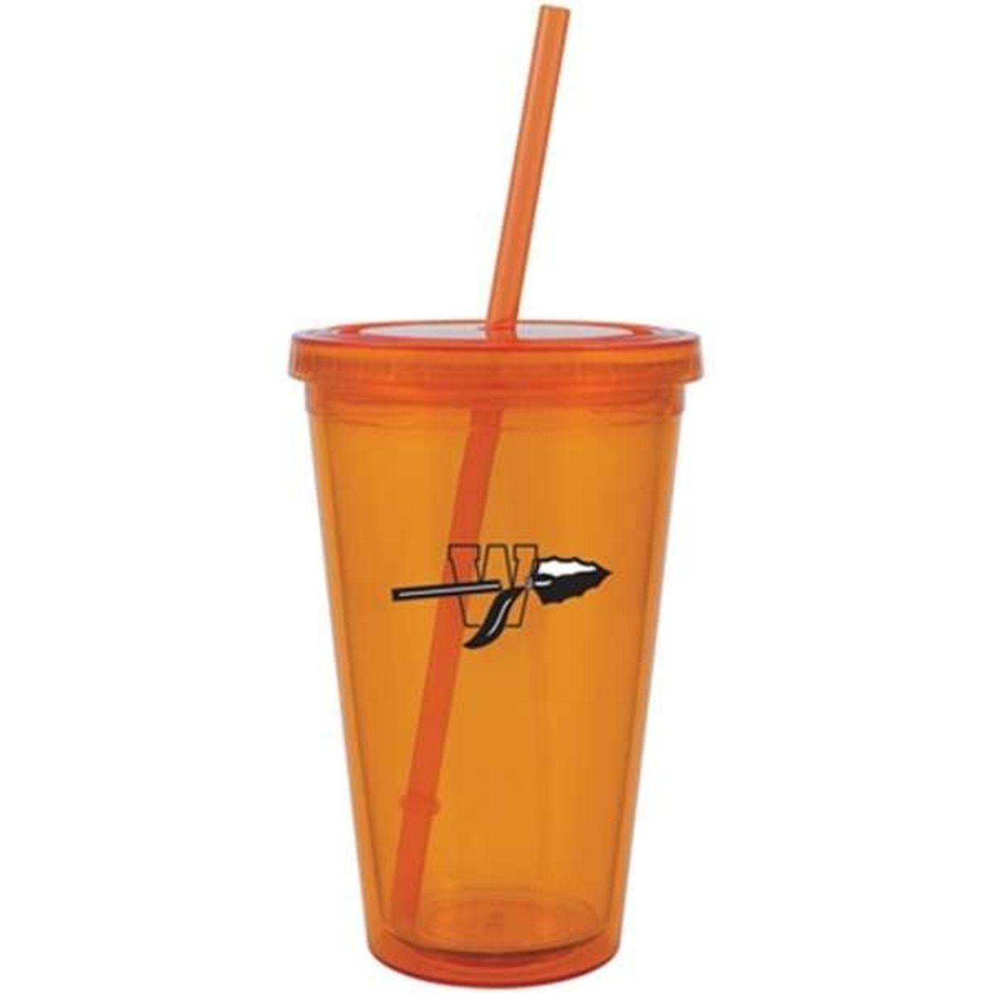 Spirit Acrylic Tumbler with Straw 16 oz. SKU 4847